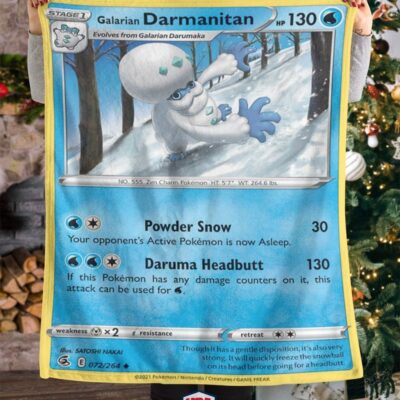 Pokemon Galarian Darmanitan Fusion Strike Blanket   -Y8M2N-9064