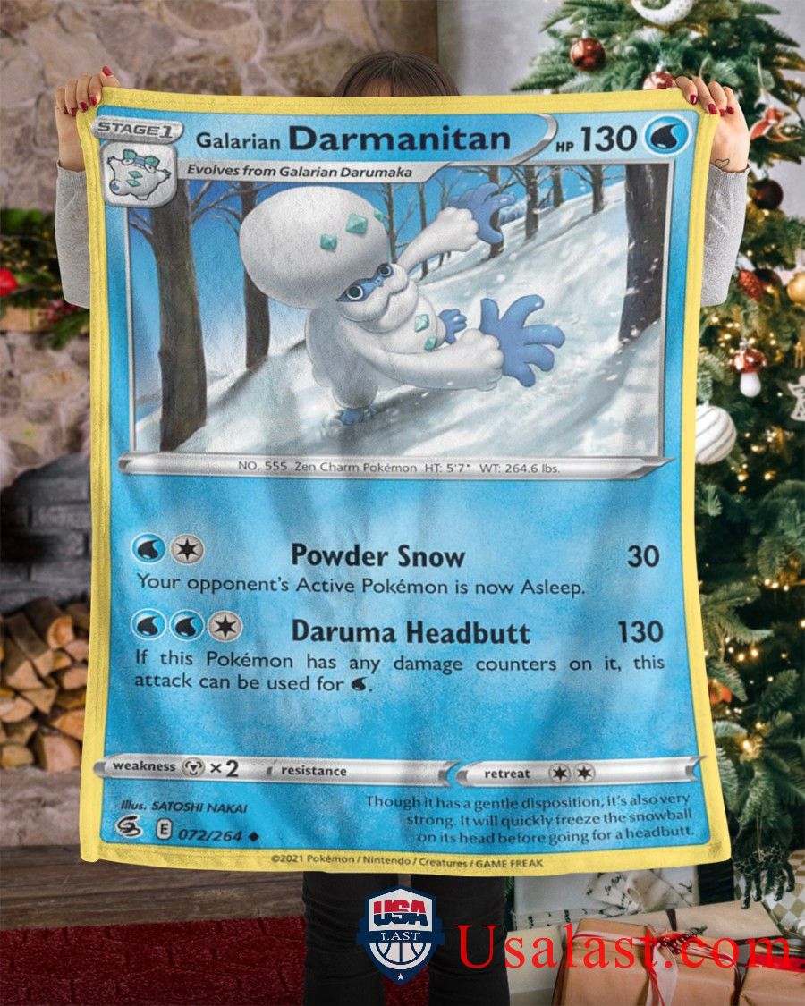 Pokemon Galarian Darmanitan Fusion Strike Blanket -Y8M2N-9064