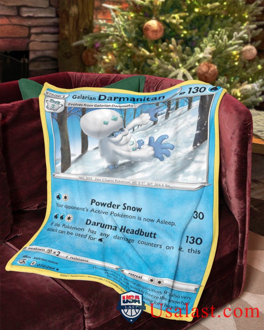 Pokemon Galarian Darmanitan Fusion Strike Blanket -Y8M2N-9064 - Image 2