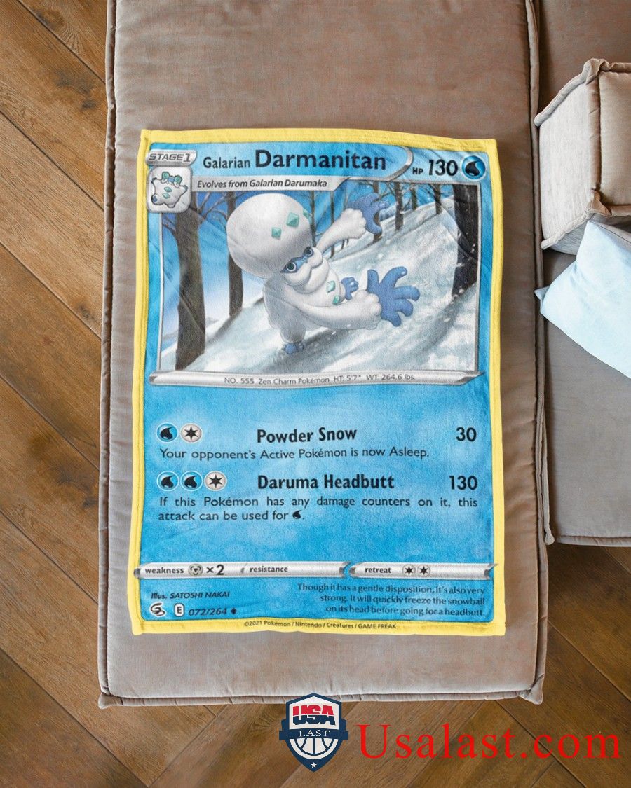 Pokemon Galarian Darmanitan Fusion Strike Blanket -Y8M2N-9064 - Image 3