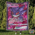 Pokemon Gengar Vmax Stain Glass Custom Woven Blanket   -ts-blanket-150822-16