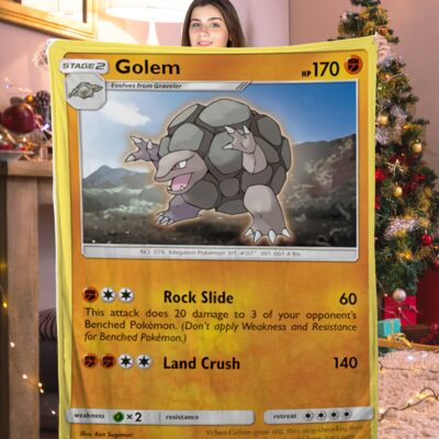 Pokemon Golem Pokemon Card Blanket 437375