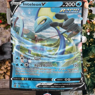 Pokemon Inteleon V Rapid Strike Blanket   -XJEDX-9651