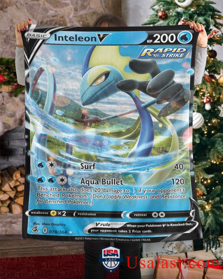 Pokemon Inteleon V Rapid Strike Blanket -XJEDX-9651
