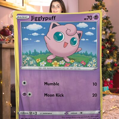 Pokemon Jigglypuff Pokemon Card Blanket 808173