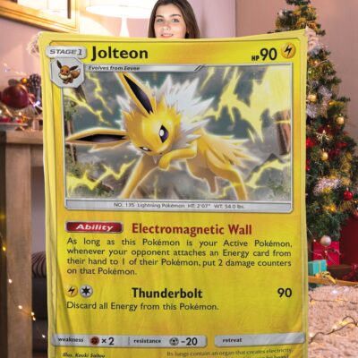 Pokemon Jolteon Pokemon Card Blanket 684686