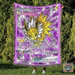Pokemon Jolteon Stain Glass Custom Woven Blanket   -ts-blanket-150822-03