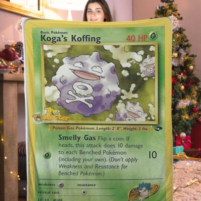 Pokemon Koga's Koffing Pokemon Card Blanket 138654