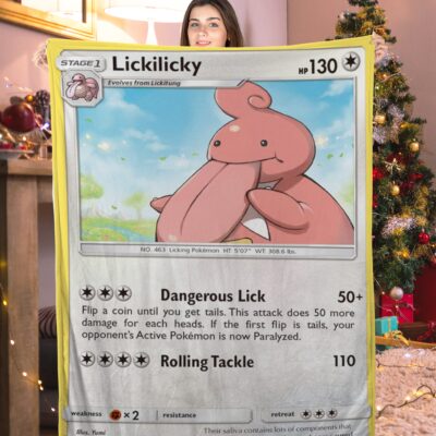 Pokemon Lickilicky Pokemon Card Blanket 976543