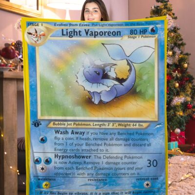 Pokemon Light Vaporean Pokemon Card Blanket 978064