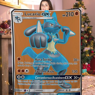 Pokemon Lucario GX Pokemon Card Blanket 299161