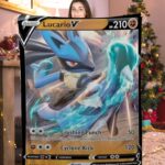 Pokemon Lucario V Pokemon Card Blanket 696946