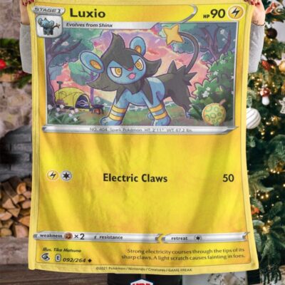 Pokemon Luxio Fusion Strike Soft Blanket   -MTOIL-9908