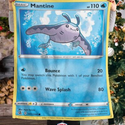 Pokemon Mantine Fusion Strike Blanket   -JM3ZV-5392