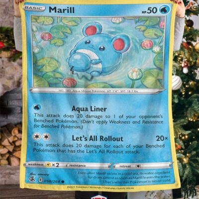 Pokemon Marill Fusion Strike Blanket   -NPSUF-8241
