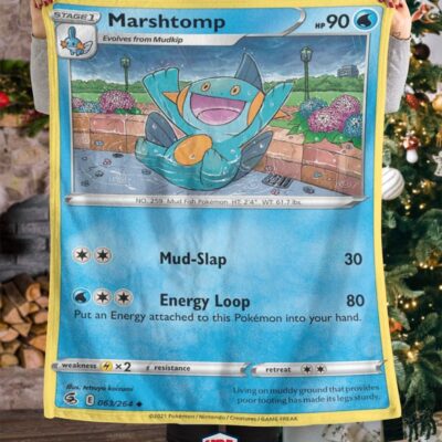 Pokemon Marshtomp Fusion Strike Blanket   -ZOG2B-6621