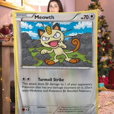 Pokemon Meowth Pokemon Card Blanket 955832