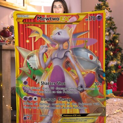 Pokemon Mewtwo EX Pokemon Card Blanket 389929