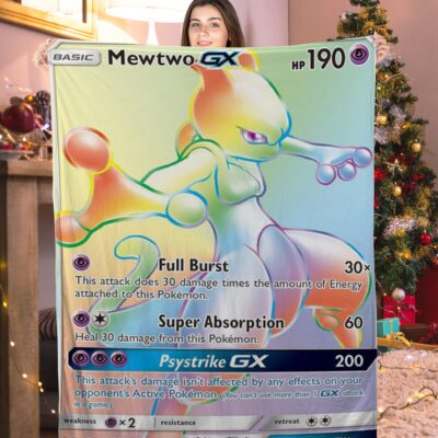 Pokemon Mewtwo GX Pokemon Card Blanket 241878