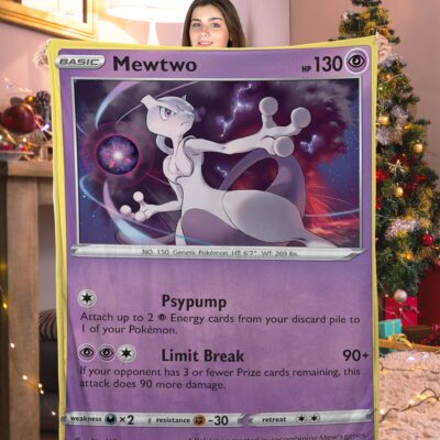 Pokemon Mewtwo Pokemon Card Blanket 993419