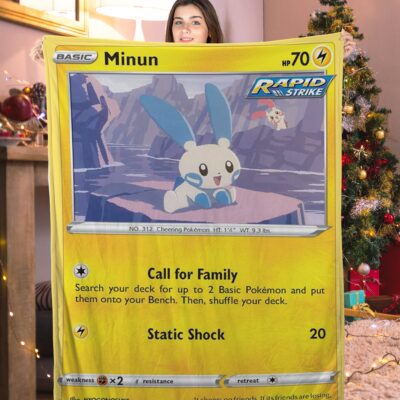 Pokemon Minun Pokemon Card Blanket 967329