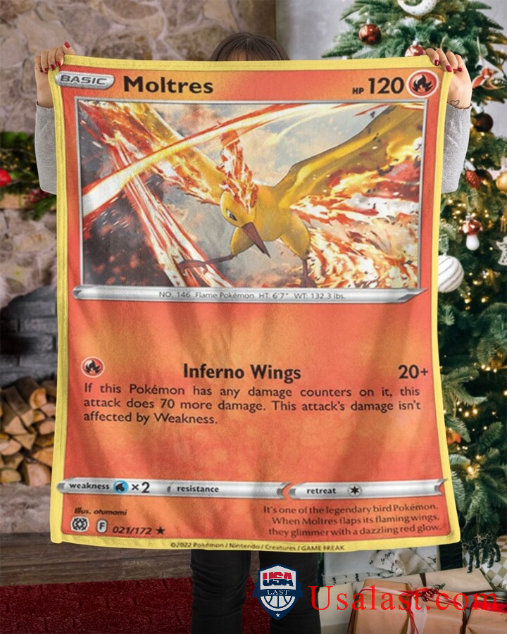 Pokemon Moltres Brilliant Stars Blanket -HA7FX-9246