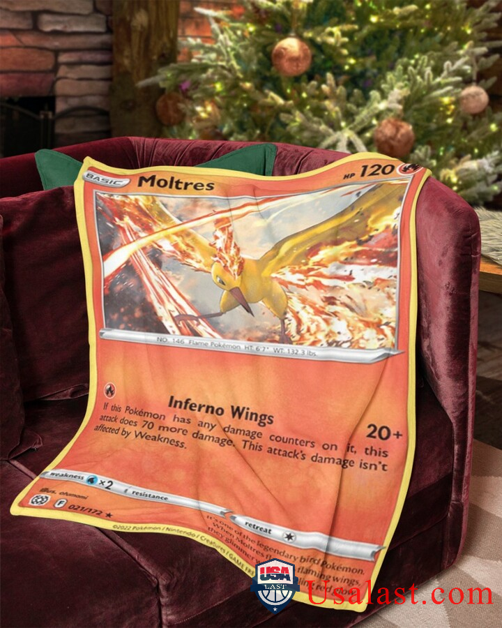 Pokemon Moltres Brilliant Stars Blanket -HA7FX-9246 - Image 2