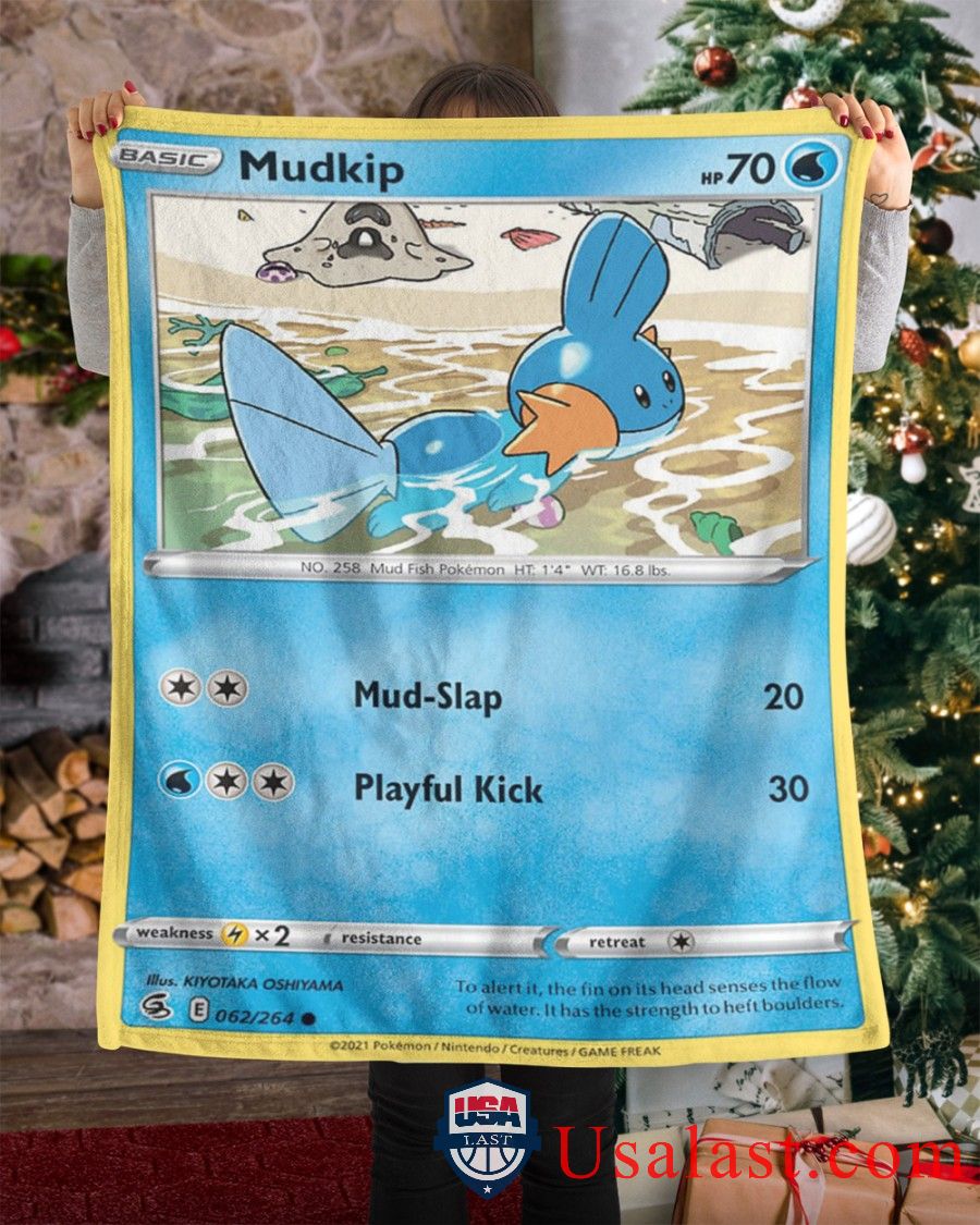 Pokemon Mudkip Fusion Strike Blanket -EWYGX-8179
