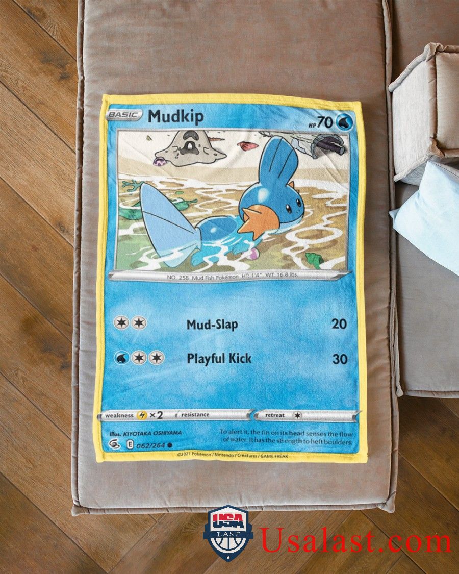 Pokemon Mudkip Fusion Strike Blanket -EWYGX-8179 - Image 3