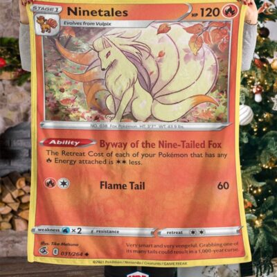 Pokemon Ninetales Flame Tail Blanket   -DRAZJ-8784
