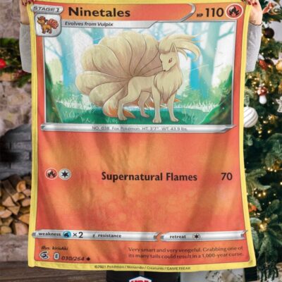 Pokemon Ninetales Supernatural Flame Blanket   -UG2ZP-7467