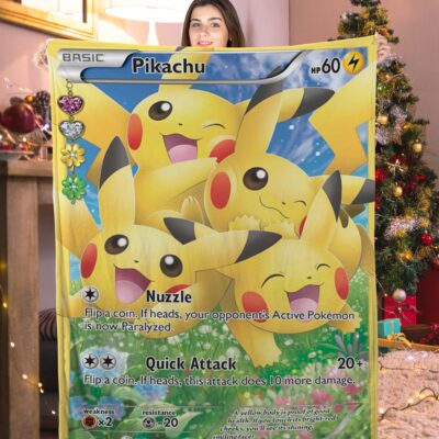 Pokemon Pikachu Basic Pokemon Card Blanket 882121