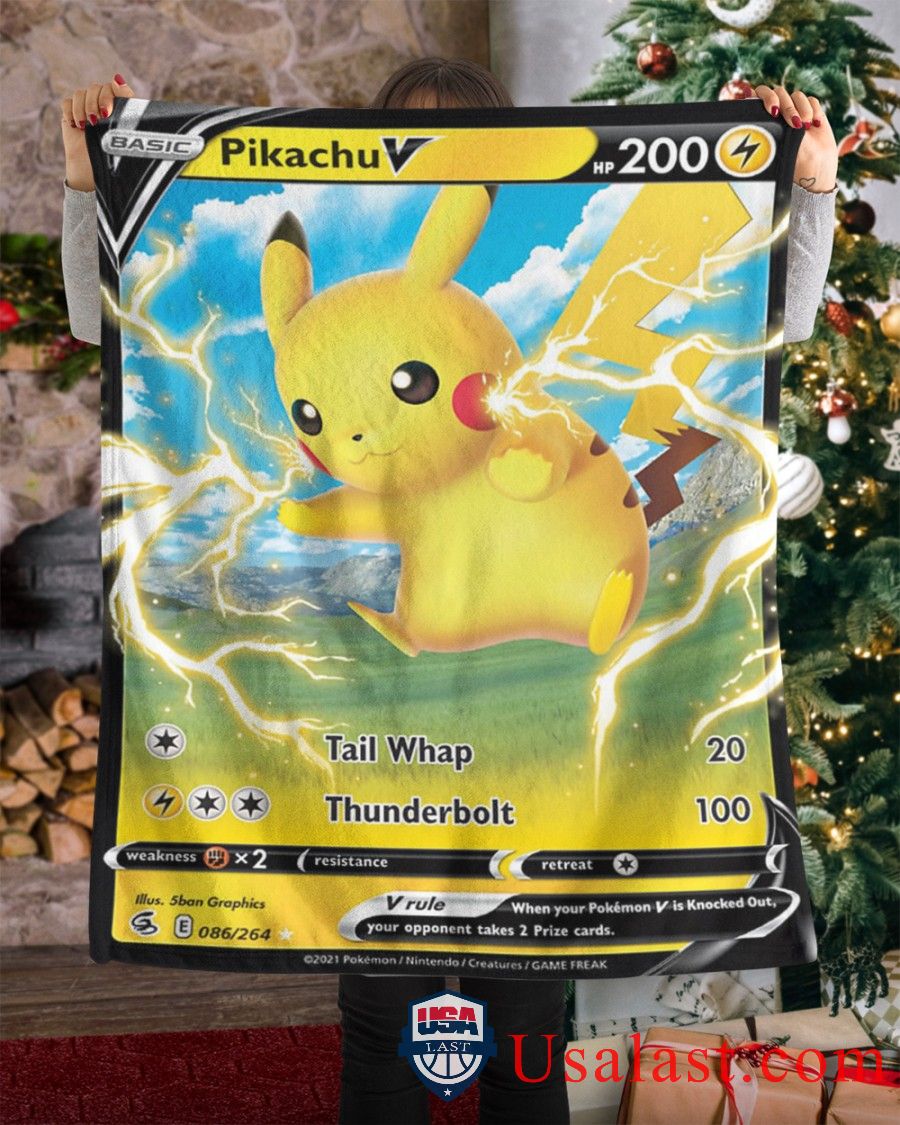 Pokemon Pikachu V Fusion Strike Blanket -FX5JD-9899