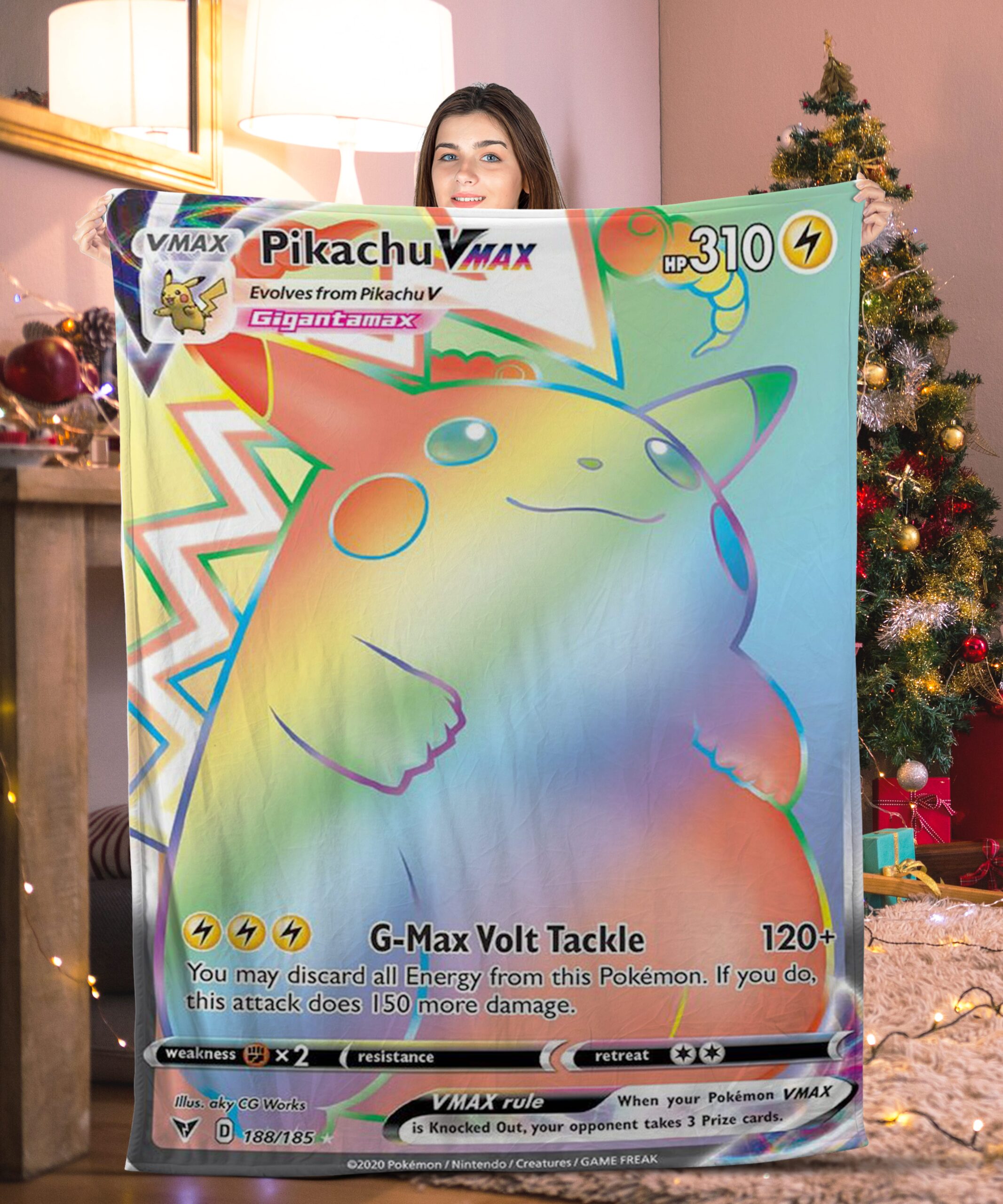 Pokemon Pikachu Vmax Pokemon Card Blanket 439201