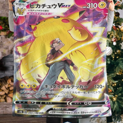 Pokemon Pikachu Vmax With Trainers Fleece Blanket   -AEF1Z-7508