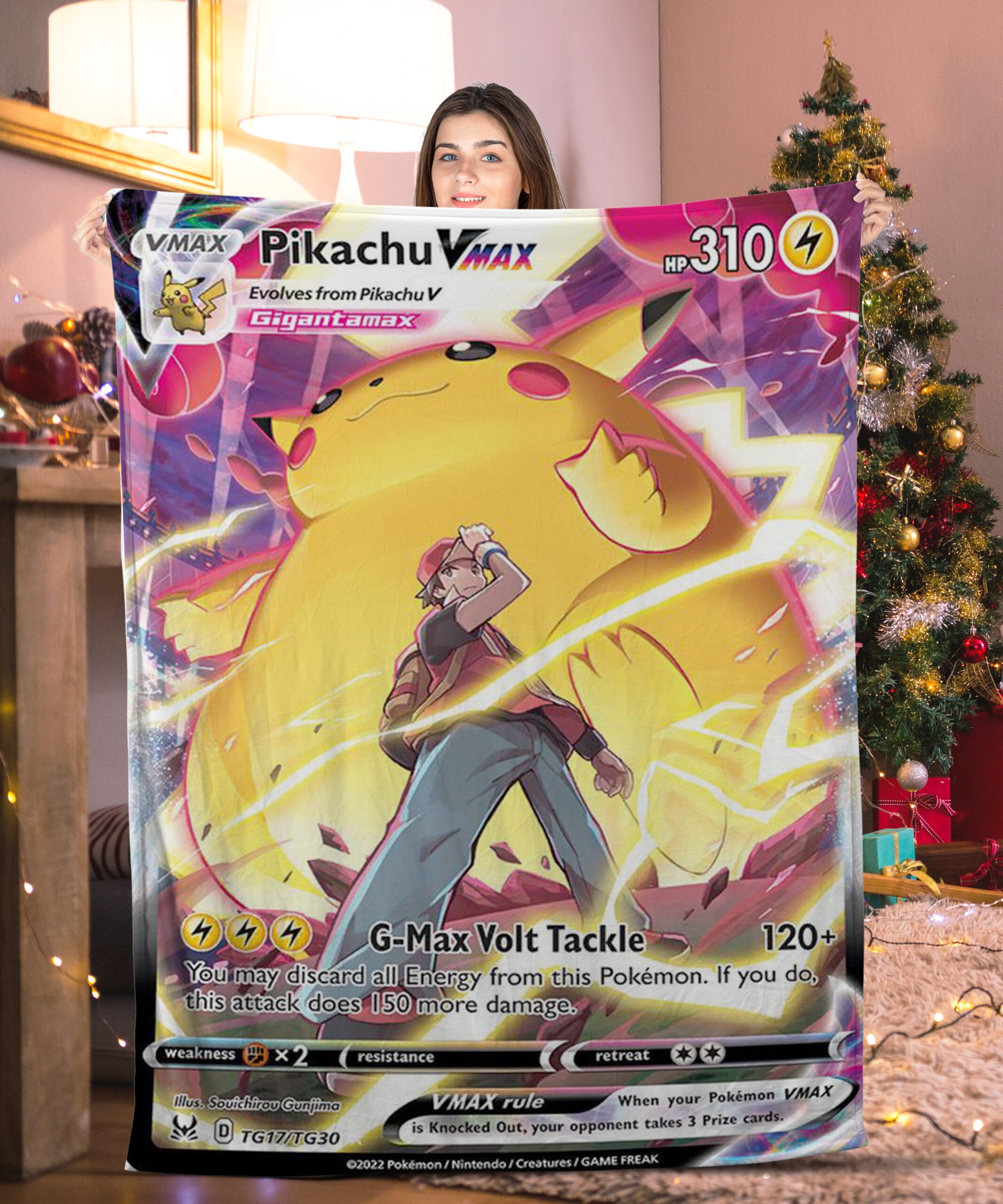 Pokemon Pikachua Vmax Pokemon Card Blanket 740281
