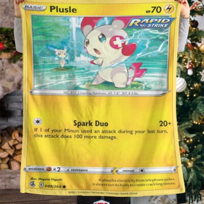 Pokemon Pluse Rapid Strike Soft Blanket   -XFYHN-3962