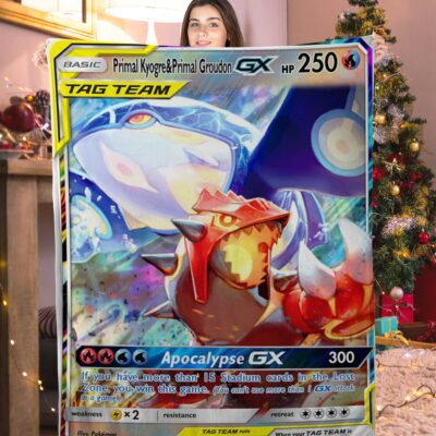 Pokemon Primal Kyogre & Primal Groudon GX Pokemon Card Blanket 215859
