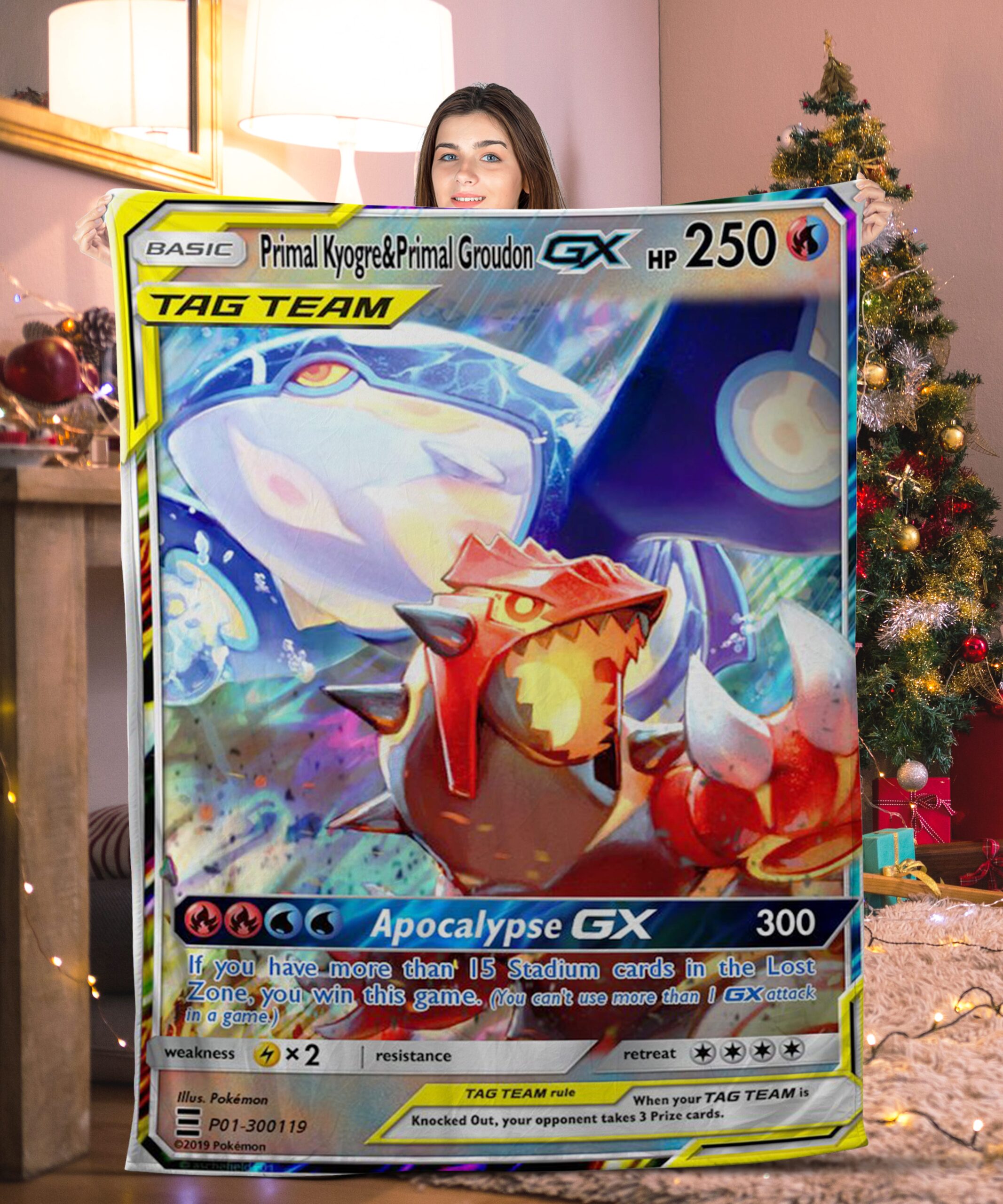 Pokemon Primal Kyogre & Primal Groudon GX Pokemon Card Blanket 215859