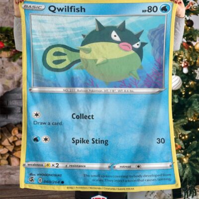 Pokemon Qwilfish Fusion Strike Blanket   -TPN5W-5180