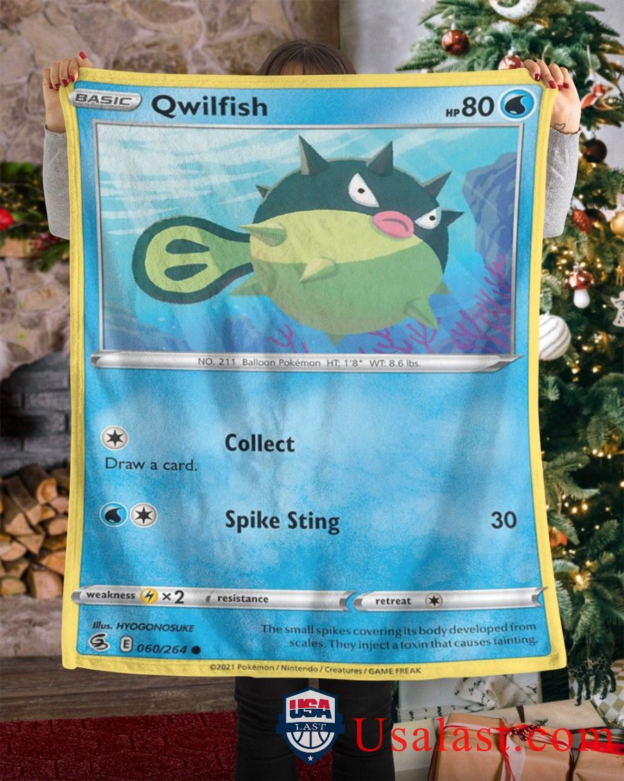 Pokemon Qwilfish Fusion Strike Blanket -TPN5W-5180