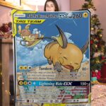 Pokemon Raichu And Alolan Raichu GX Pokemon Card Blanket 985693