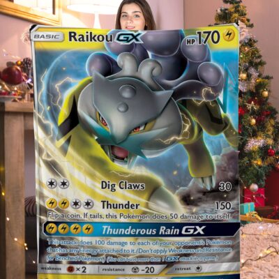 Pokemon Raikou GX Pokemon Card Blanket 210676