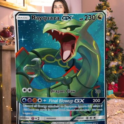 Pokemon Rayquaza Pokemon Card Blanket 793611