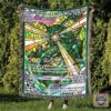 Pokemon Rayquaza Stain Glass Custom Woven Blanket   -ts-blanket-150822-10