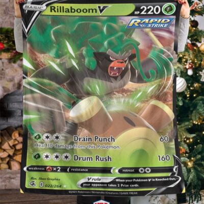 Pokemon Rillaboom V Rapid Strike Blanket   -5KGQM-8676