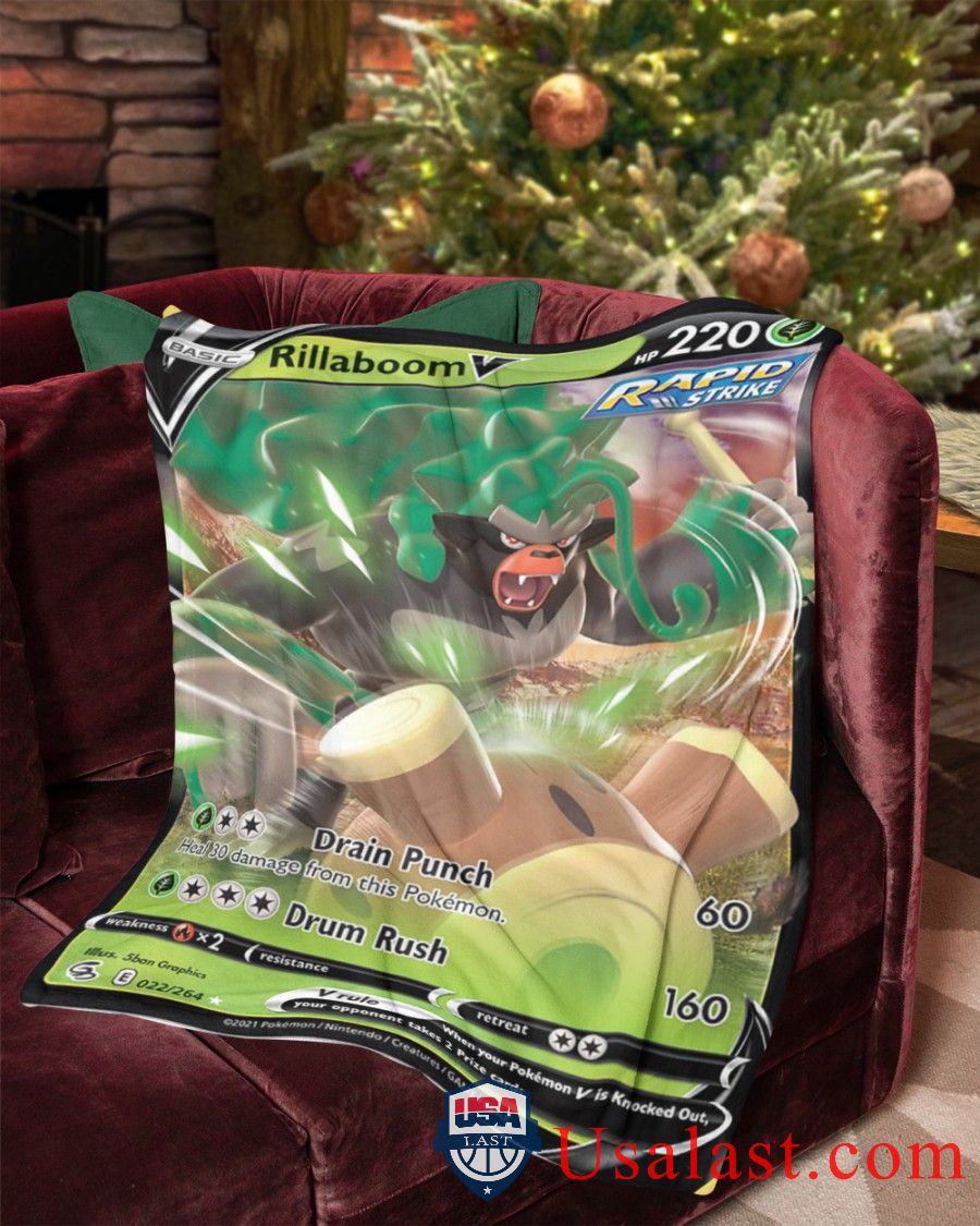 Pokemon Rillaboom V Rapid Strike Blanket -5KGQM-8676 - Image 2
