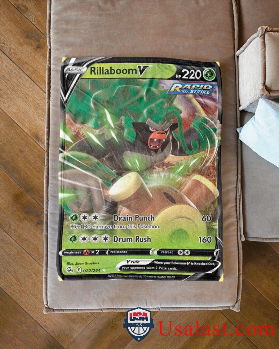 Pokemon Rillaboom V Rapid Strike Blanket -5KGQM-8676 - Image 3
