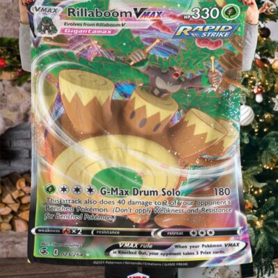 Pokemon Rillaboom VMax Rapid Strike Blanket   -LKHVG-2131