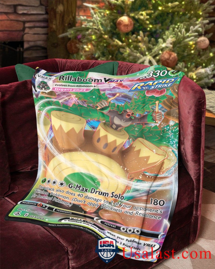 Pokemon Rillaboom VMax Rapid Strike Blanket -LKHVG-2131 - Image 2